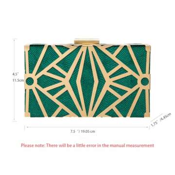 CARIEDO Women Evening Bag Elegant Clutch Purse Exquisite Velvet Metal Hollow out Handbags Prom Weddi...