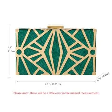 CARIEDO Women Evening Bag Elegant Clutch Purse Exquisite Velvet Metal Hollow out Handbags Prom Weddi...