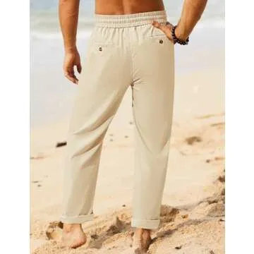 iWoo Mens Casual Summer Pants for Summer Fun and Comfort
