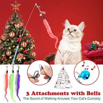 Cat Advent Calendar 2024, 24 Days Cat Toy Countdown Calendar Christmas Toys for Kitten with Catnip Toys, Mice, Cat Feather Teaser and Ball Bells Xmas Gifts for Cat Lovers