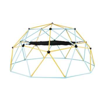 VEVOR Climbing Dome, 10FT Geometric Dome Climber with Hammock and Swing, Jungle Gym Supports 750LBS and Easy Assembly for Kids 3 to 10 Years Old, with Climbing Grip, Outdoor Backyard Play Equipment
