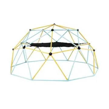 VEVOR Climbing Dome, 10FT Geometric Dome Climber with Hammock and Swing, Jungle Gym Supports 750LBS and Easy Assembly for Kids 3 to 10 Years Old, with Climbing Grip, Outdoor Backyard Play Equipment