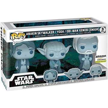 Exclusive Funko Pop! Star Wars Force Ghost 3-Pack - Anakin, Yoda, Obi-Wan