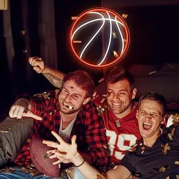 Basketball Neon Sign, 12.6×12.6 Inch Basketball Led Neon Light, Dimmable LED Neon Signs for Wall Decor, Powered by USB Wall Decor Aesthetic, Sports Neon Signs for Room Bedroom Shop Decor
