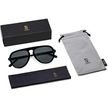SOJOS Retro Aviator Sunglasses for Men Women