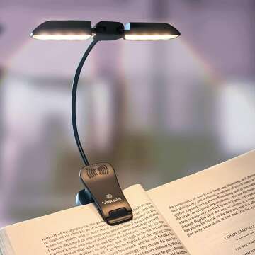 Rechargeable Book Light with 3 Brightness Settings