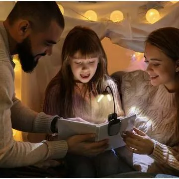 Rechargeable Book Light with 3 Brightness Settings