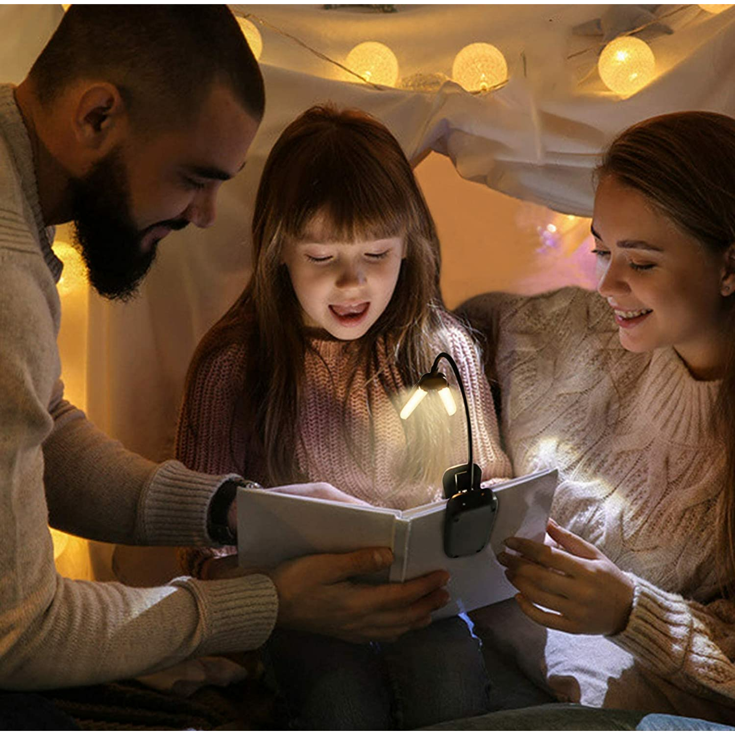 Rechargeable Book Light with 3 Brightness Settings