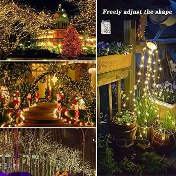 4-Pack 160FT 400 LED Solar String Lights for Outside, Solar Christmas Lights Outdoor with 8 Modes, T...