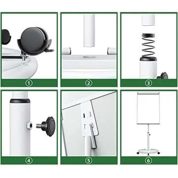 Mobile Dry Erase Board, 40x28 inches Magnetic Portable Whiteboard Stand Easel White Board Flipchart Easel Board Dry Erase Board with Stand School Supplies, White