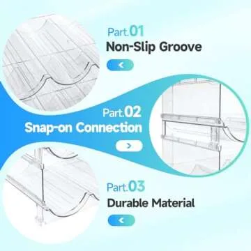 IROONN Water Bottle Organizer: Stackable Storage Rack