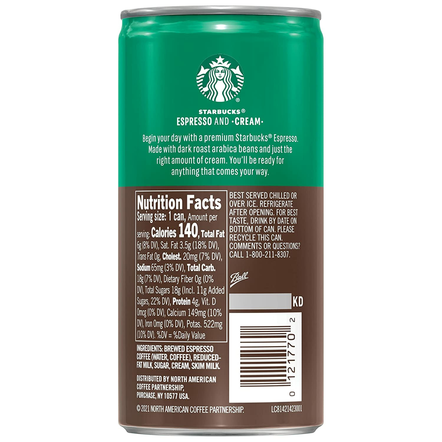 Starbucks Espresso & Cream Coffee 12 Pack Cans