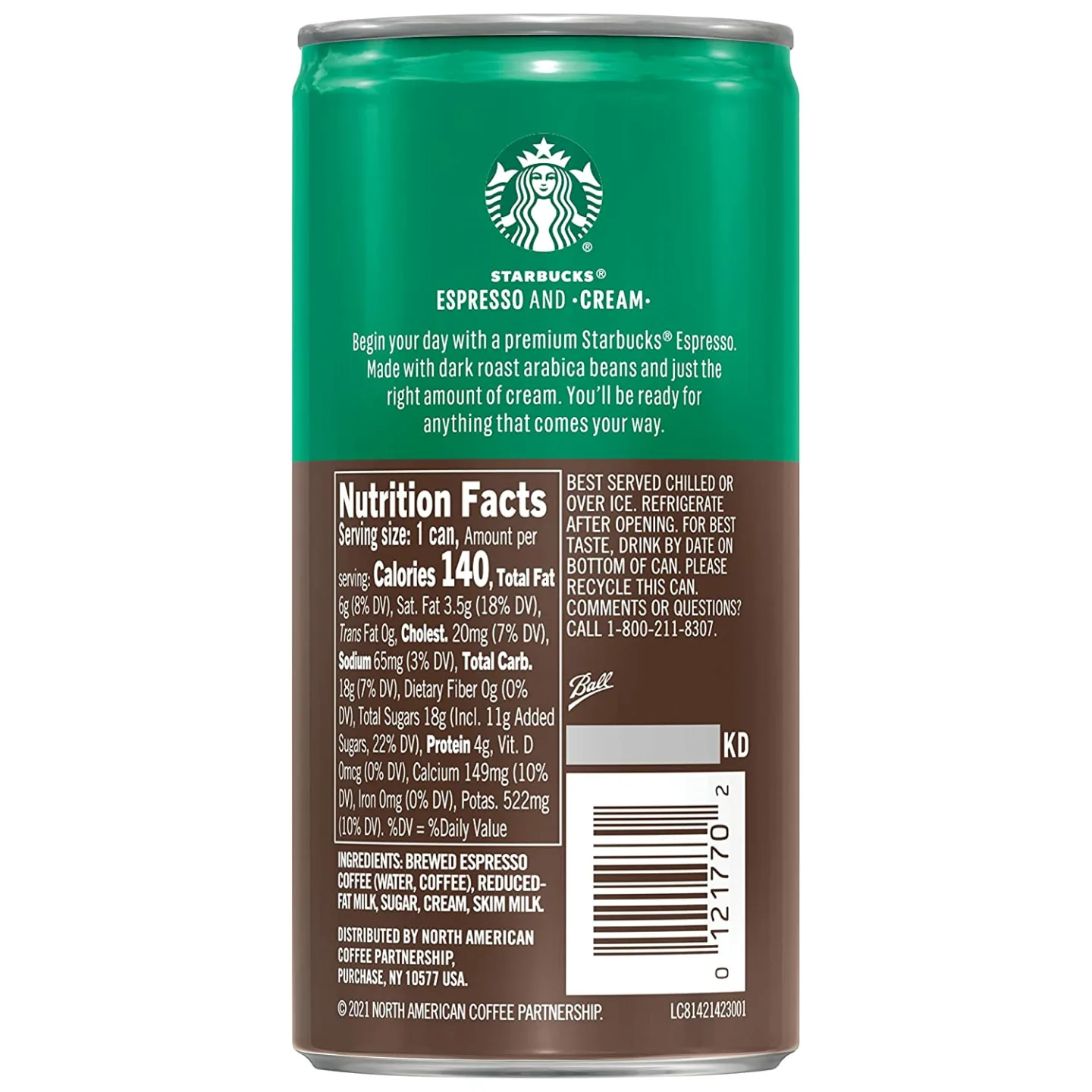 Starbucks Espresso & Cream Coffee 12 Pack Cans