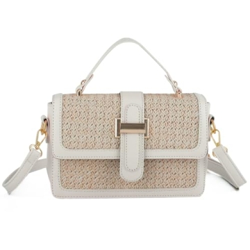 Oweisong Summer Beach Bag: Trendy Woven Straw Crossbody Purse for Women