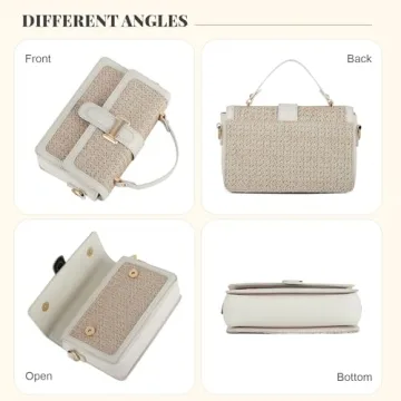 Trendy Woven Straw Crossbody Beach Bag for Women