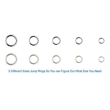 Anezus Jewelry Making Jump Rings Set - 1200 Pieces