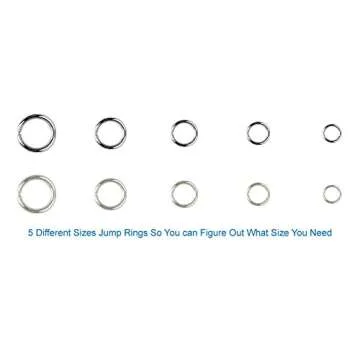 Anezus Jewelry Making Jump Rings Set - 1200 Pieces