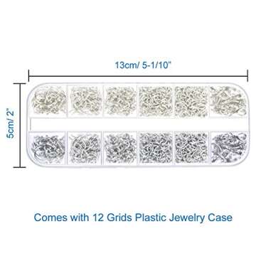 Anezus Jewelry Making Jump Rings Set - 1200 Pieces