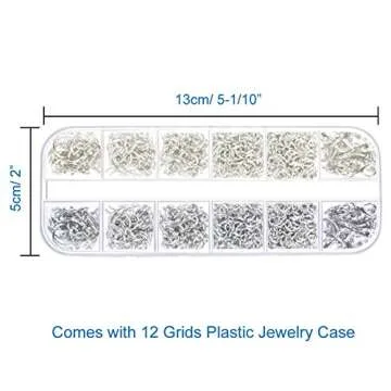 Anezus Jewelry Making Jump Rings Set - 1200 Pieces