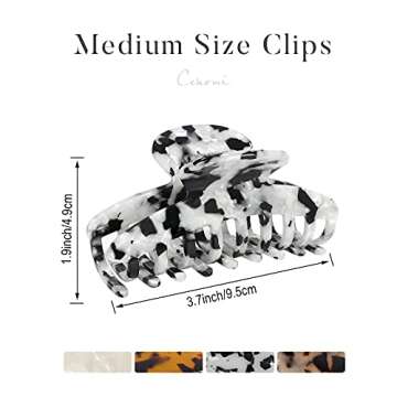 Hair Claw Clips,Tortoise No-Slip Leopard Print French Barrettes, Acrylic Hair Banana Jaw Clips,Stylish Butterfly Hair Accessories for Women Girls (style 8)