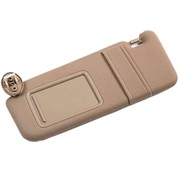 Ezzy Auto Beige Sun Visor for Toyota Venza 2009-2016
