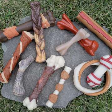 Nylabone 2 Pack of Power Chew Extreme Chewing Braided Bully Stick Alternative Dog Toys, Giant, Made in The USA2