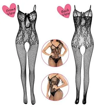 Stylish Women's Fishnet Lingerie Bodysuits for Elegance