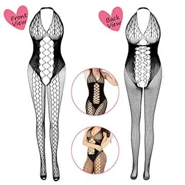 Stylish Women's Fishnet Lingerie Bodysuits for Elegance