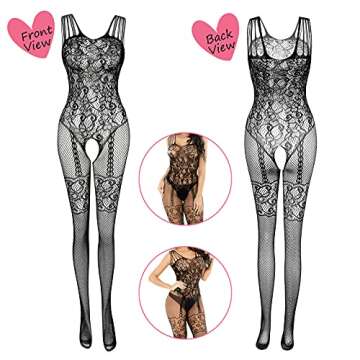 Stylish Women's Fishnet Lingerie Bodysuits for Elegance