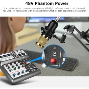 Professional Mixer with USB and Bluetooth for DJs