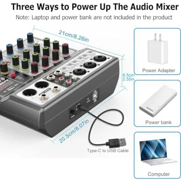Professional Mixer with USB and Bluetooth for DJs