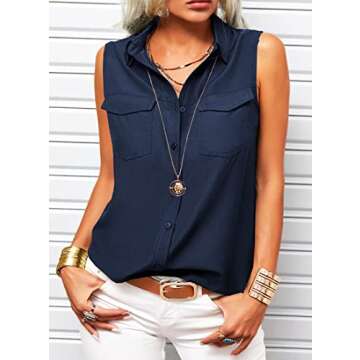 Versatile Veatzaer Women's Sleeveless Button Down Tank Tops for Everyday Style