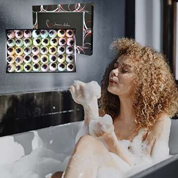 Fathers Day Gift Set for Dad! Bath Bombs for Women, Men & Kids. Bulk Bath Bomb Kit Includes 40 Parab...