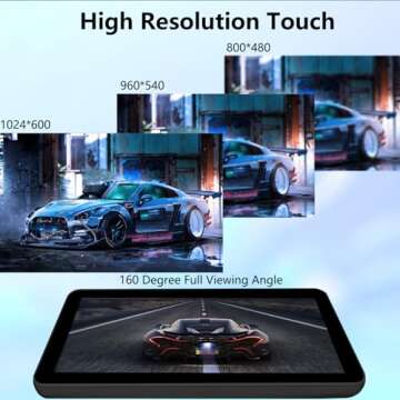 WECAMTX 2025 Portable Wireless Carplay/Android Auto Screen for Car,7 Inch HD Touch Screen Car Play with Bluetooth,FM,Mirror Link for All Cars