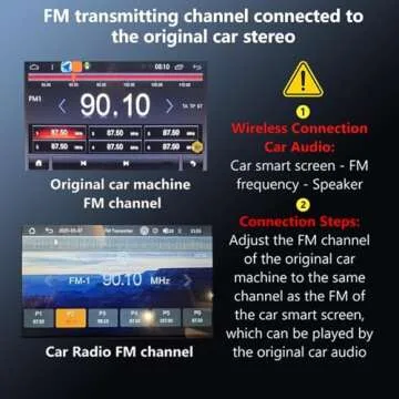 WECAMTX 2025 Portable Wireless Carplay/Android Auto Screen for Car,7 Inch HD Touch Screen Car Play with Bluetooth,FM,Mirror Link for All Cars