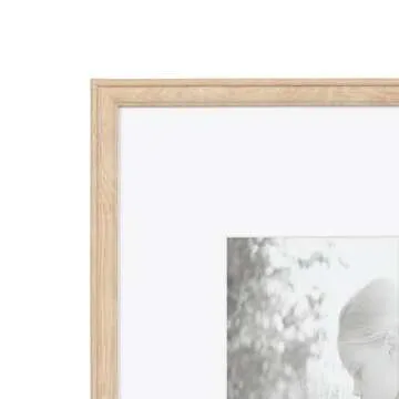 Kate and Laurel Adlynn Rectangle Picture Frame Set of 3, 14 x 18 matted to 11 x 14, Natural, Transitional Three-Piece Frame Set for Gallery Wall Frame Set in Living Room Wall Decor