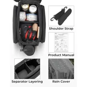 KEMIMOTO 20L Bike Rear Rack Bag - Waterproof & Multifunctional
