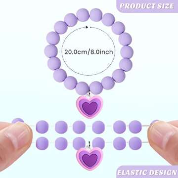 Lorfancy Beaded Bracelets for Kids Girls Unicorn Butterfly Heart Charm Bracelets Toddler Bead Jewelr...