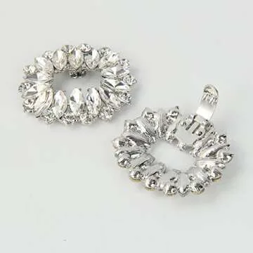 kilofly Elegant Rhinestone Crystal Shoe Clips Set