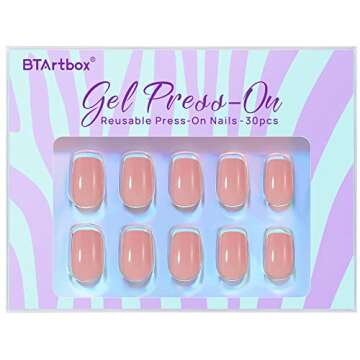 BTArtbox Press On Nails Short - Stunning & Reusable Kit