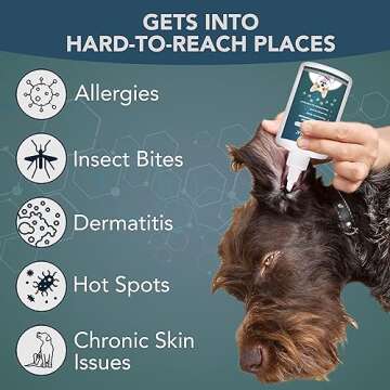 NOVEHA Pet Ear Drops with 1% Hydrocortisone | Ear Cleaner for Dogs & Cats for Earwax buildup, No-Sti...