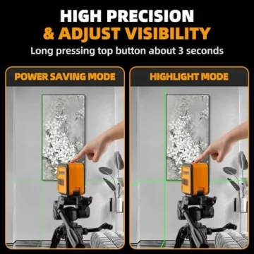 RONGPRO Laser Level Self Leveling - 98Ft/30M Dual Modules Green Cross Line Laser Leveler Tool for Indoor Outdoor Construction Picture Hanging Home Renovation
