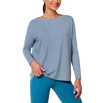 CRZ YOGA Women’s UPF 50+ Lightweight Long Sleeve Workout Shirt - Perfect for Outdoor Activities an...