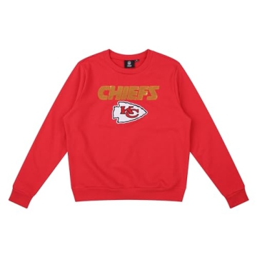 FOCO NFL Kansas City Chiefs Women's Sequin Bling Sweatshirt - Size Small