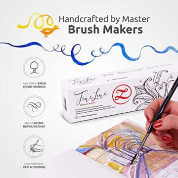 ZenART Miniature Brushes Set for Precision Detailing