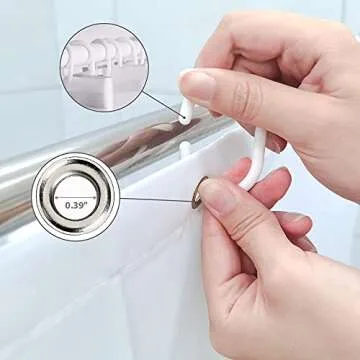 KOMLLEX Cute Mid Century Shower Curtain Set for Bathroom Fabric Abstract Sun Minimalistic Curve Bathtub Curtains Men Kids Aesthetic Modern Geometric Bath Accessories 12 Pack Hooks 60Wx72H Inch