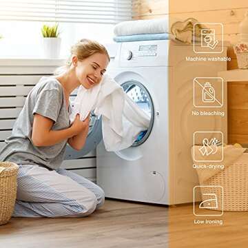 KOMLLEX Cute Mid Century Shower Curtain Set for Bathroom Fabric Abstract Sun Minimalistic Curve Bathtub Curtains Men Kids Aesthetic Modern Geometric Bath Accessories 12 Pack Hooks 60Wx72H Inch