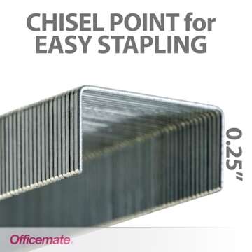 Officemate Standard Staples, 5 Boxes General Purpose Staple, 5000 Staples/Box (91925)