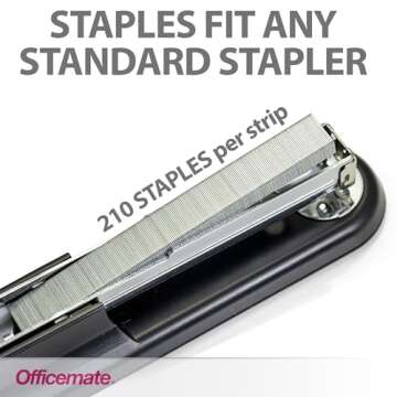 Officemate Standard Staples, 5 Boxes General Purpose Staple, 5000 Staples/Box (91925)