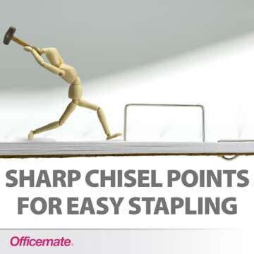 Officemate Standard Staples, 5 Boxes General Purpose Staple, 5000 Staples/Box (91925)